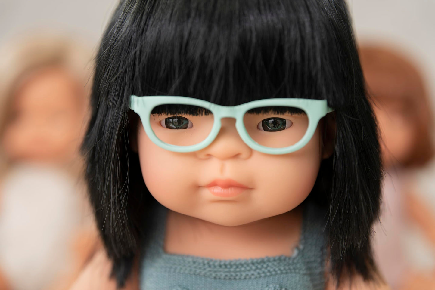 Turquoise Glasses for 15 inch Dolls. Funny accesory to give Realism to The Play